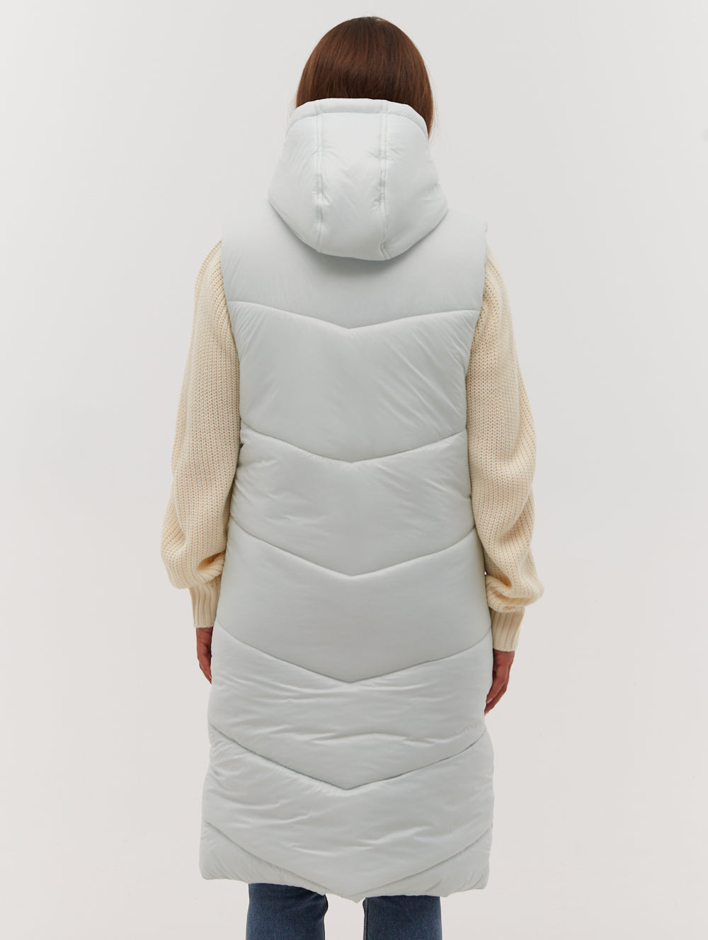 Illy Longline Chevron Puffer Vest