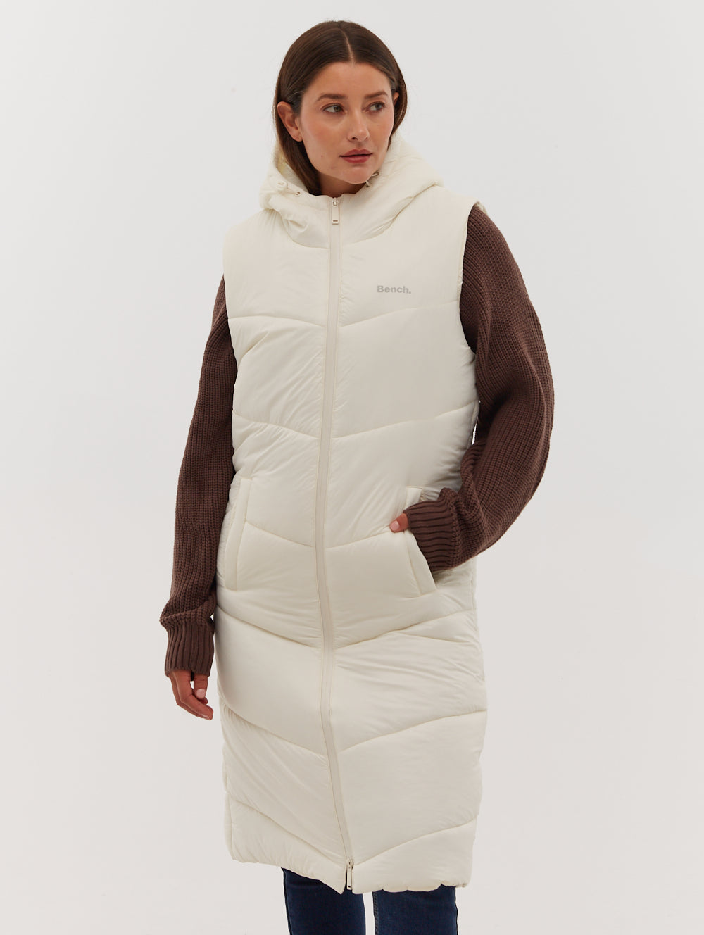 Illy Longline Chevron Puffer Vest