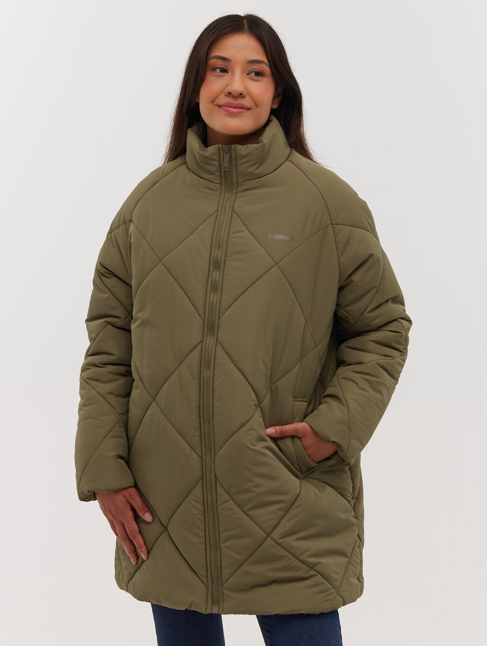 Yarah Oversize Diamond Puffer Coat