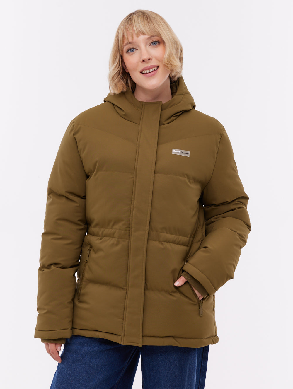Fina parka matelassé à capuchon - Vert