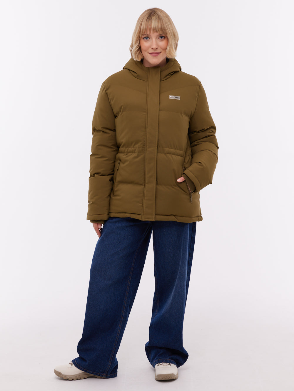 Fina parka matelassé à capuchon - Vert