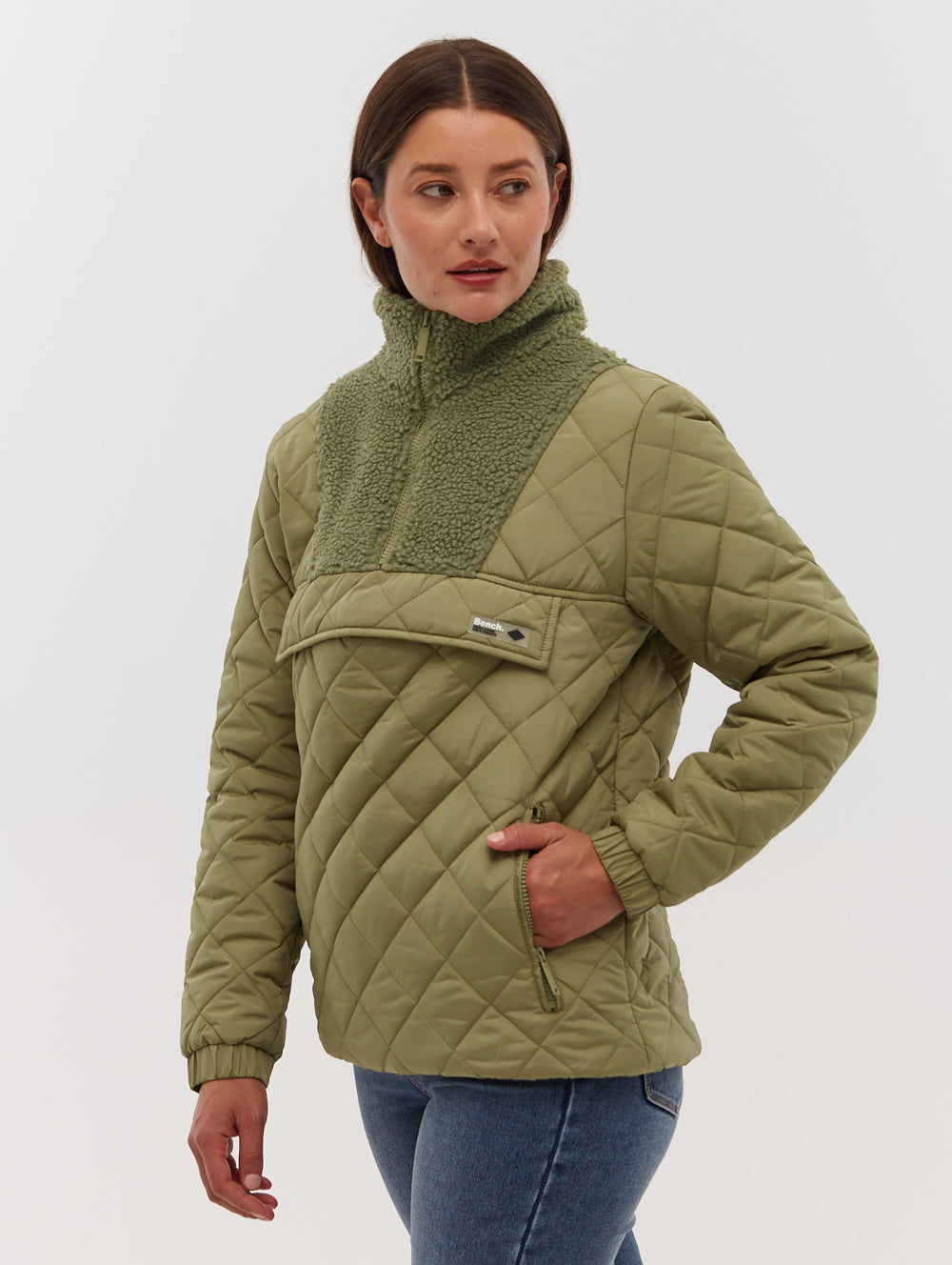 Chel Quarter-Zip Quilted Jacket