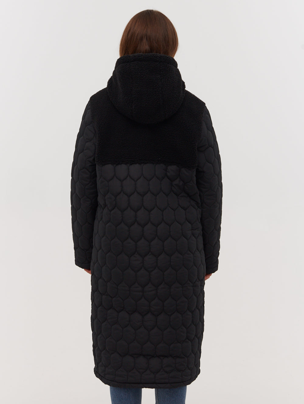 Lelah Honeycomb Quilted Longline Parka