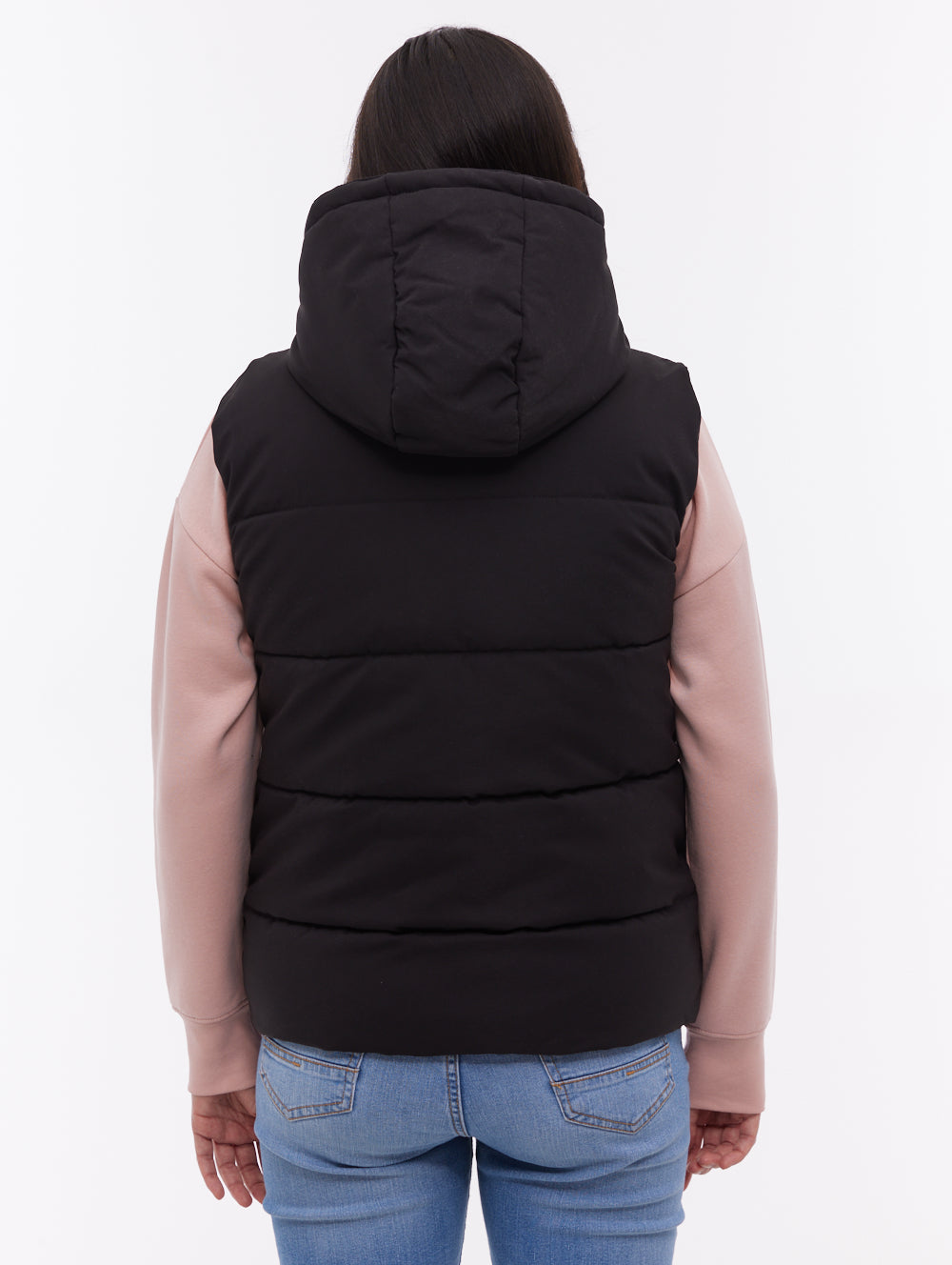 Hollew veste sans manches à capuchon - Noir