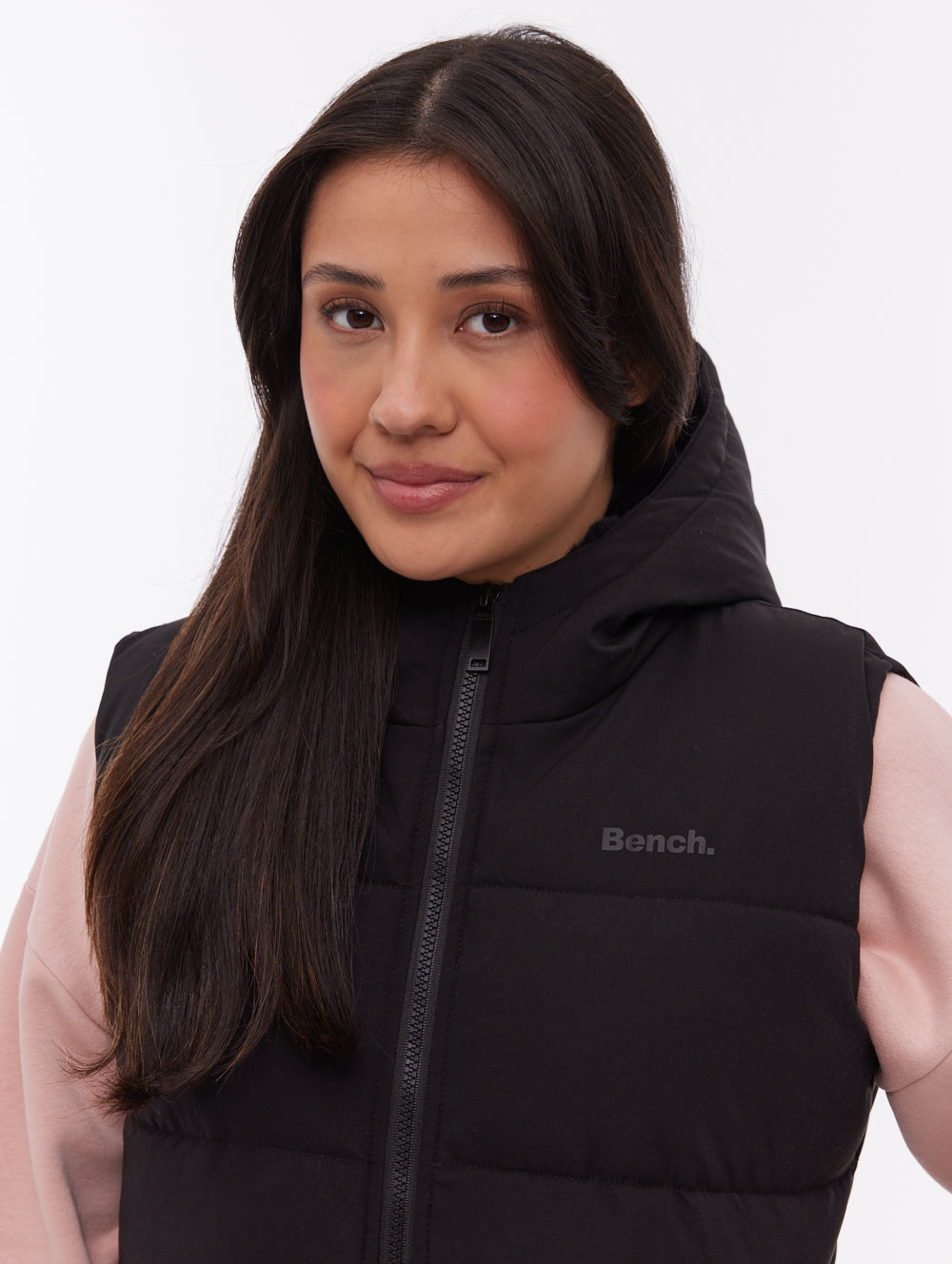 Hollew veste sans manches à capuchon - Noir