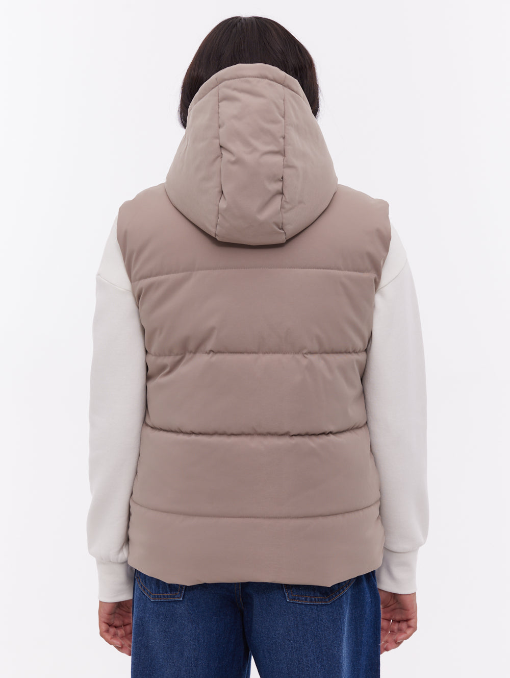 Hollew veste sans manches à capuchon - Brun