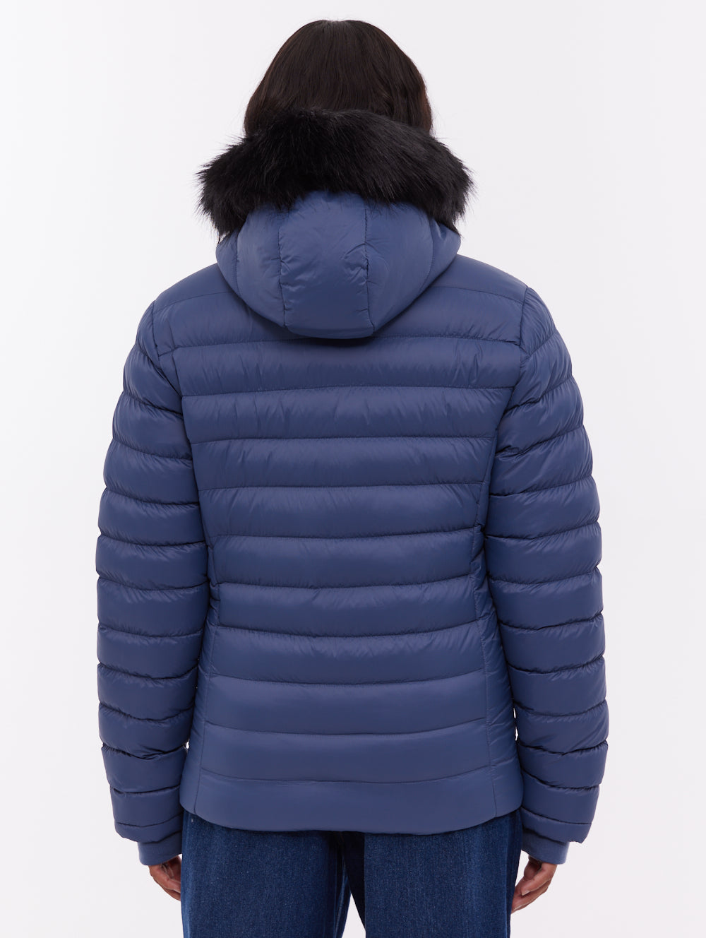 Mal veste matelassée à capuchon - Bleu