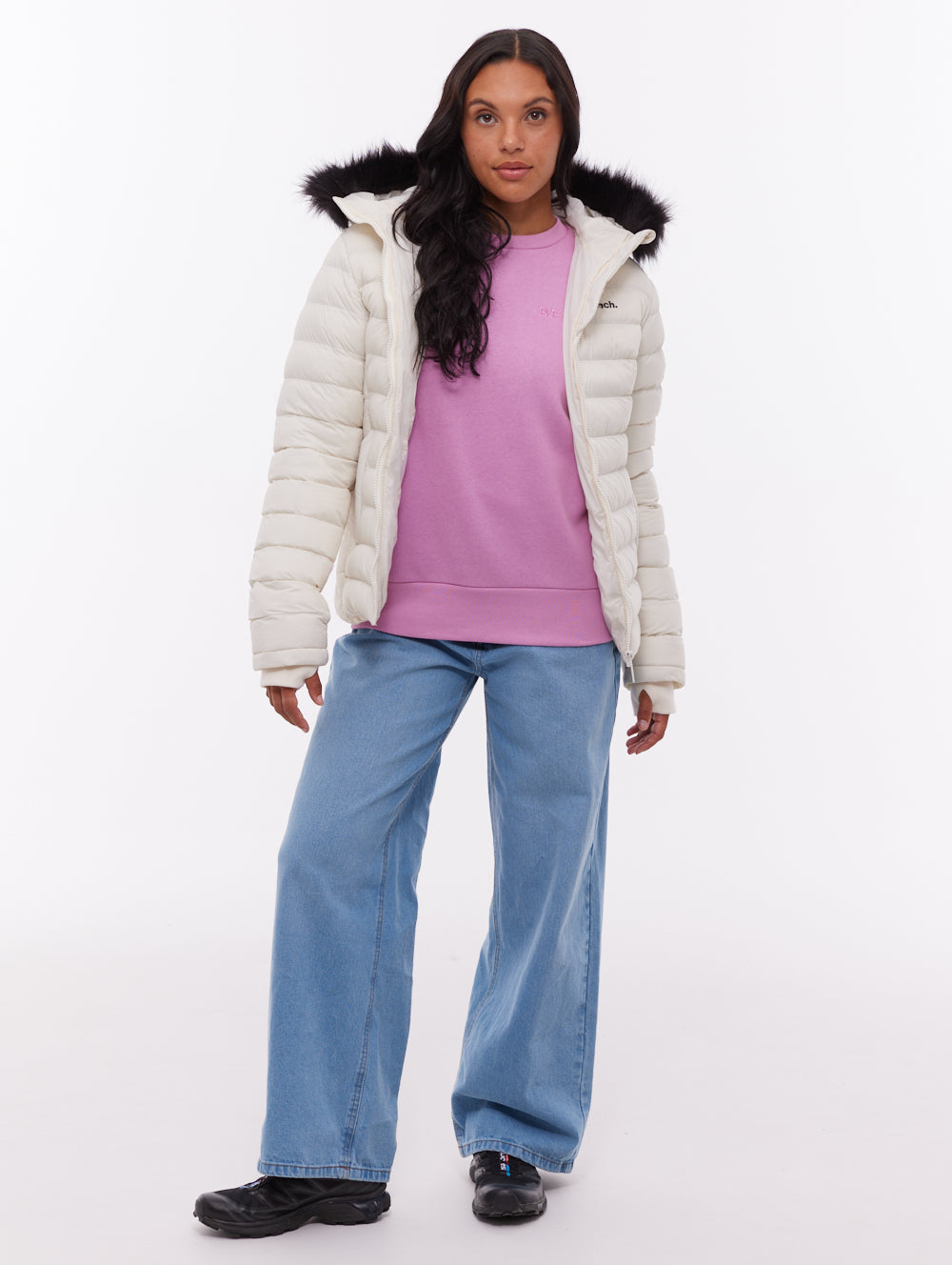 Mal White WH007 Outerwear Jackets With Faux Fur Hood Shot 1