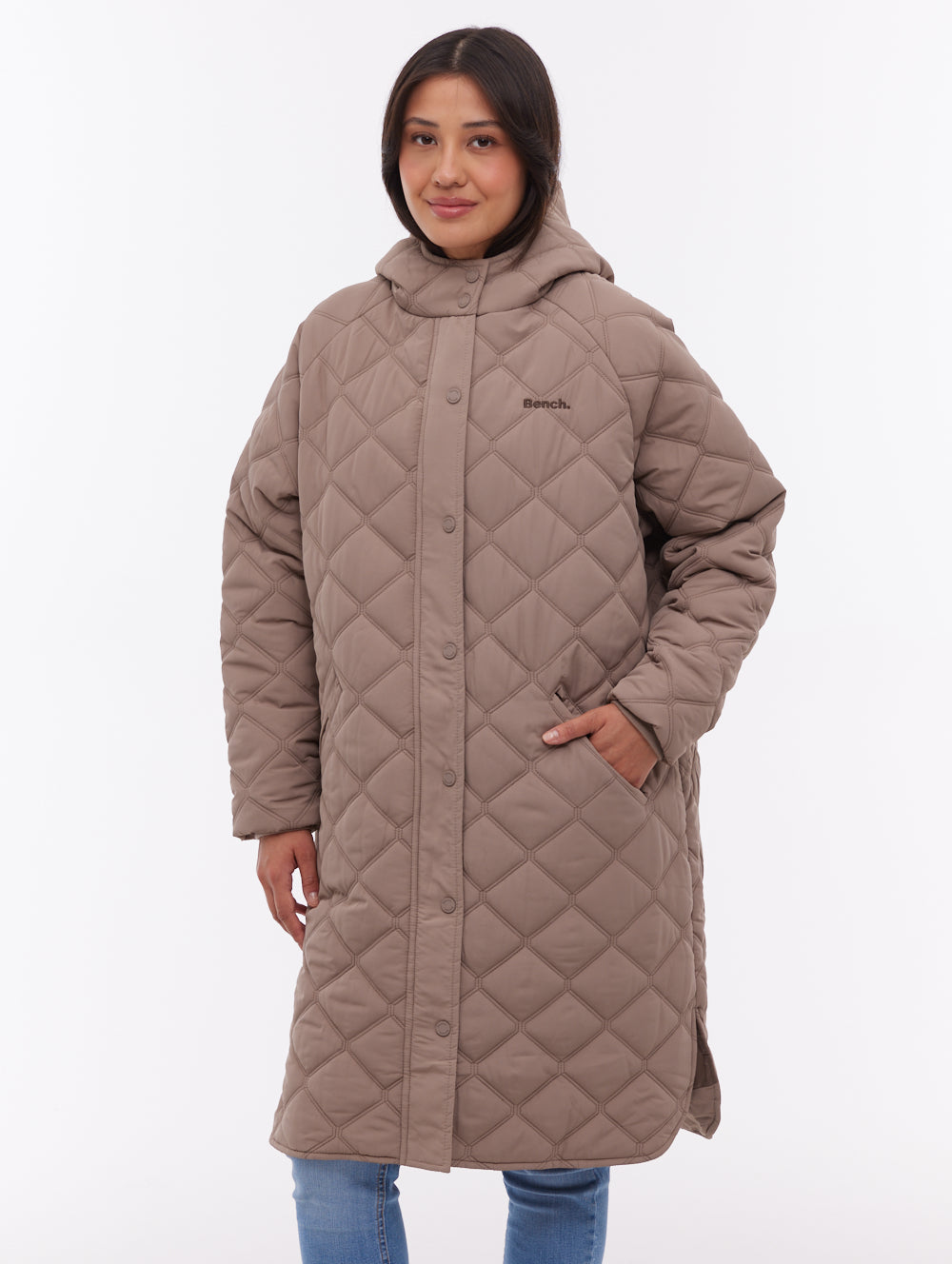 Gemna Brown BR004 Outerwear Jackets Oversized Long Shot 1