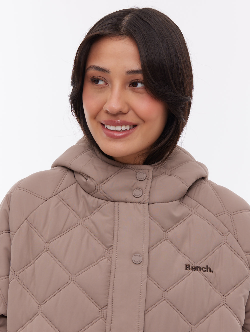 Gemna parka matelassé à chevrons - Brun