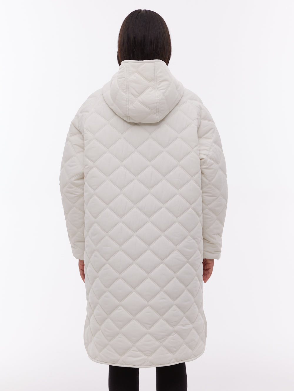 Gemna parka matelassé à chevrons - Blanc