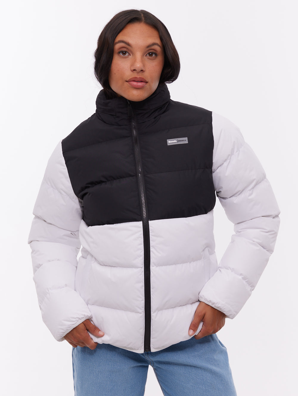 Jehn veste matelassée bicolore - Blanc