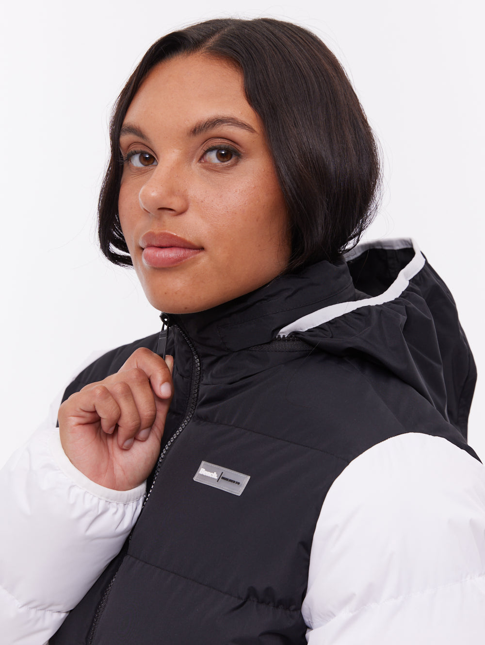 Jehn veste matelassée bicolore - Blanc