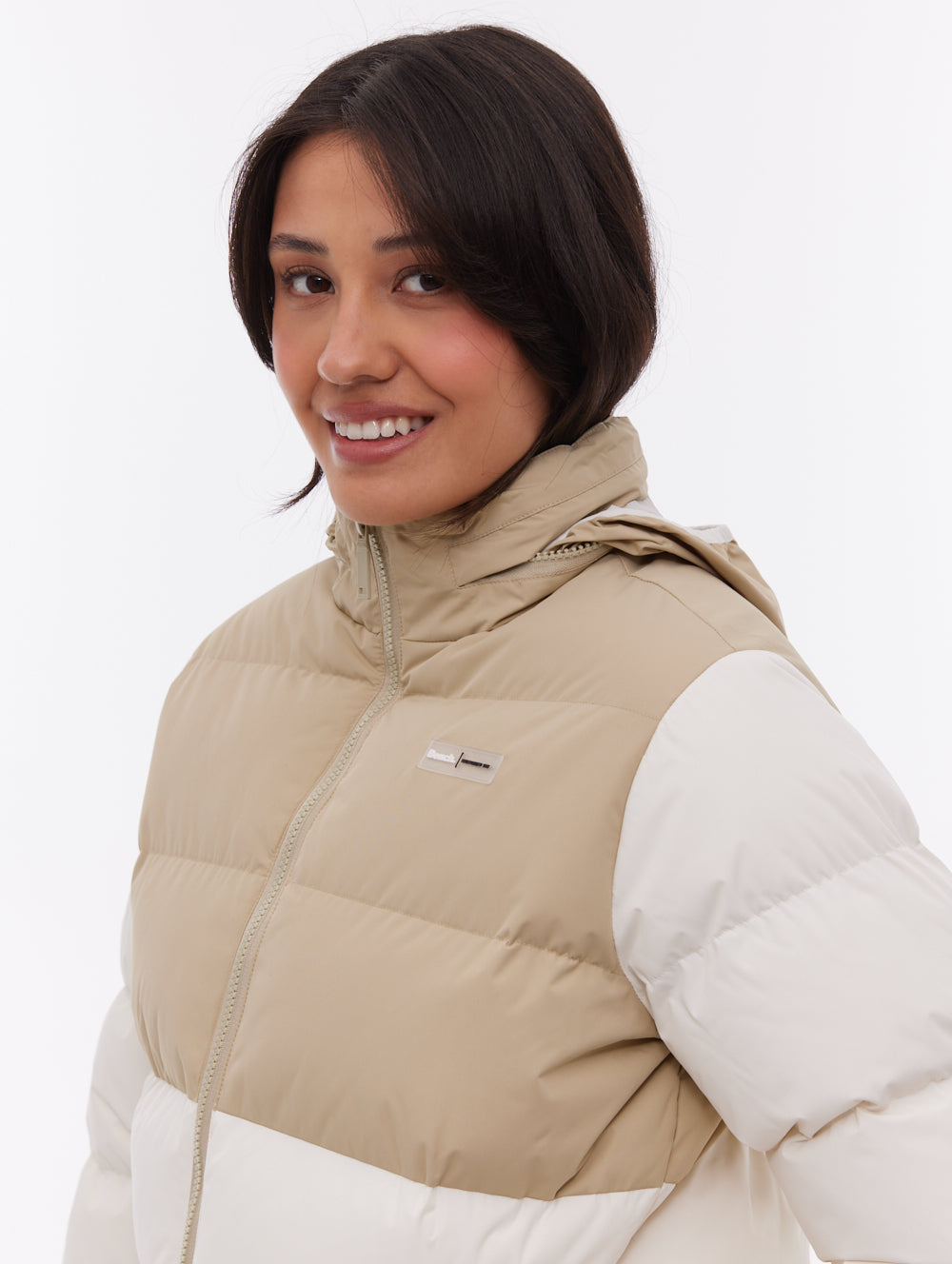 Jehn veste matelassée bicolore - Blanc