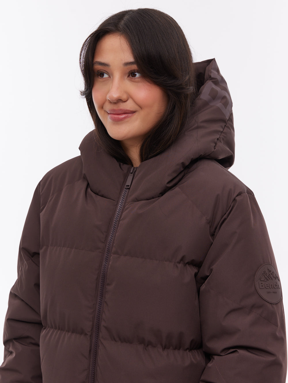 Elli parka matelassé maxi - Brun