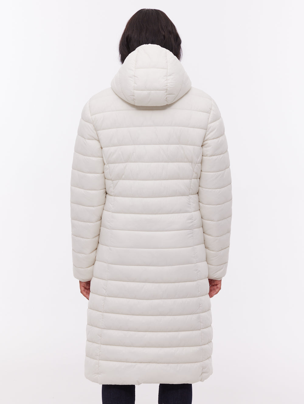 Nella Hooded Maxi Puffer Jacket - White