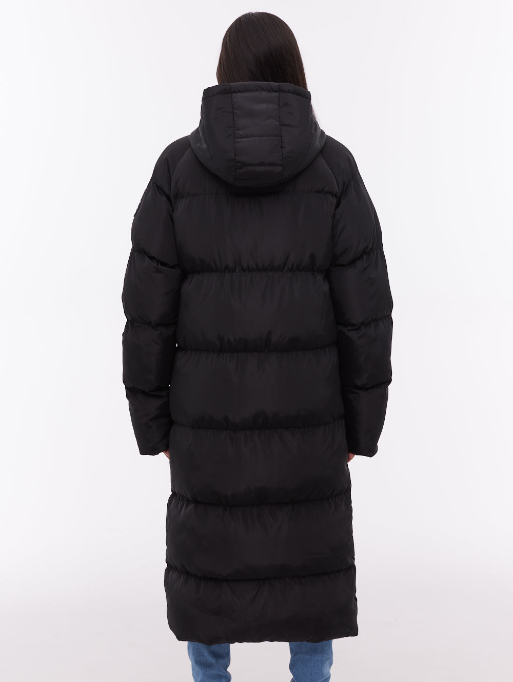 Larah Midi Puffer Coat - Black