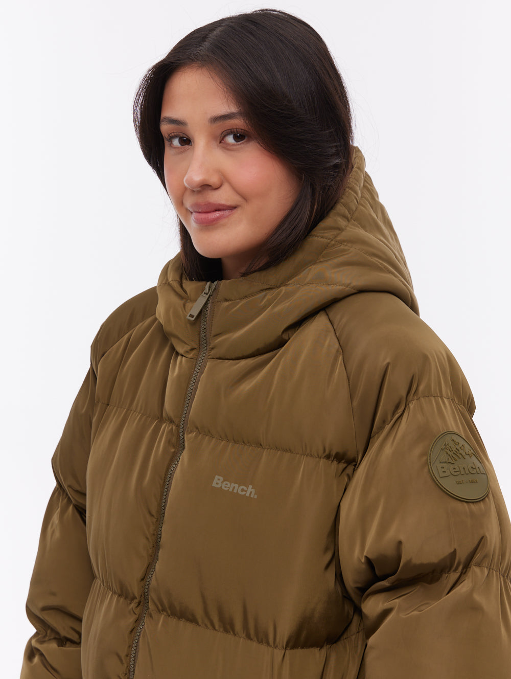 Larah Midi Puffer Coat - Green