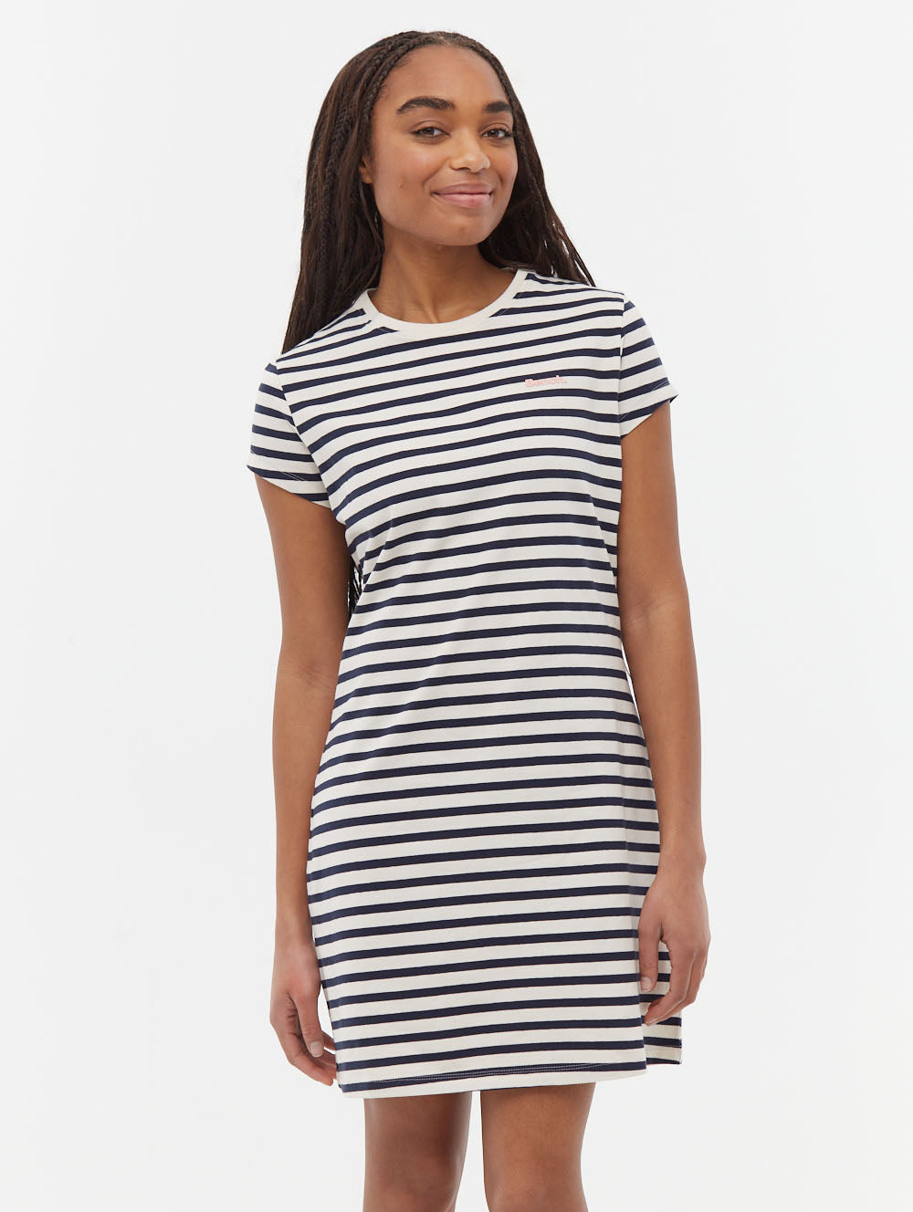 striped black and white t shirt dress A Line Strapless V Neck Black Satin Long Prom Dresses with High Slit, –  Shiny Party main image 1