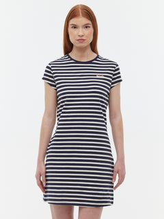 Mabelle Striped T-Shirt Midi Dress - Blue