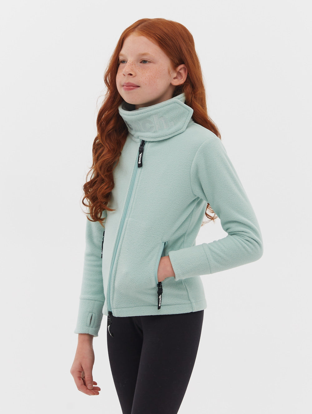 Girls Funnel Microfleece Zip-Up Wrap Neck - BN5E121610