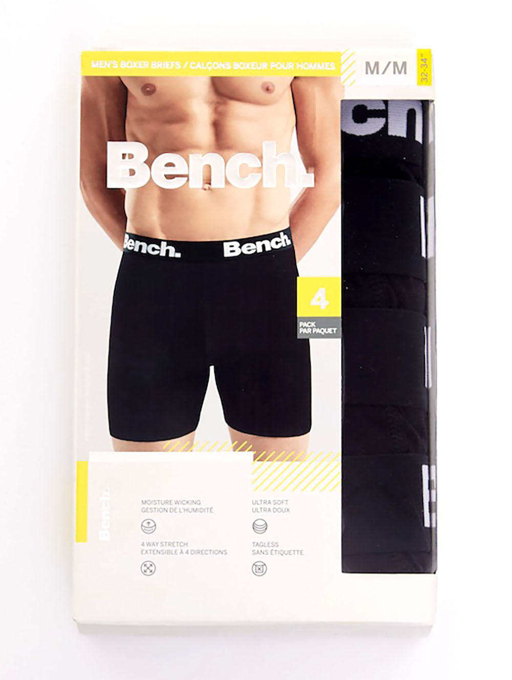 Calecon boxeur Pack de 4 MBN007 Bench