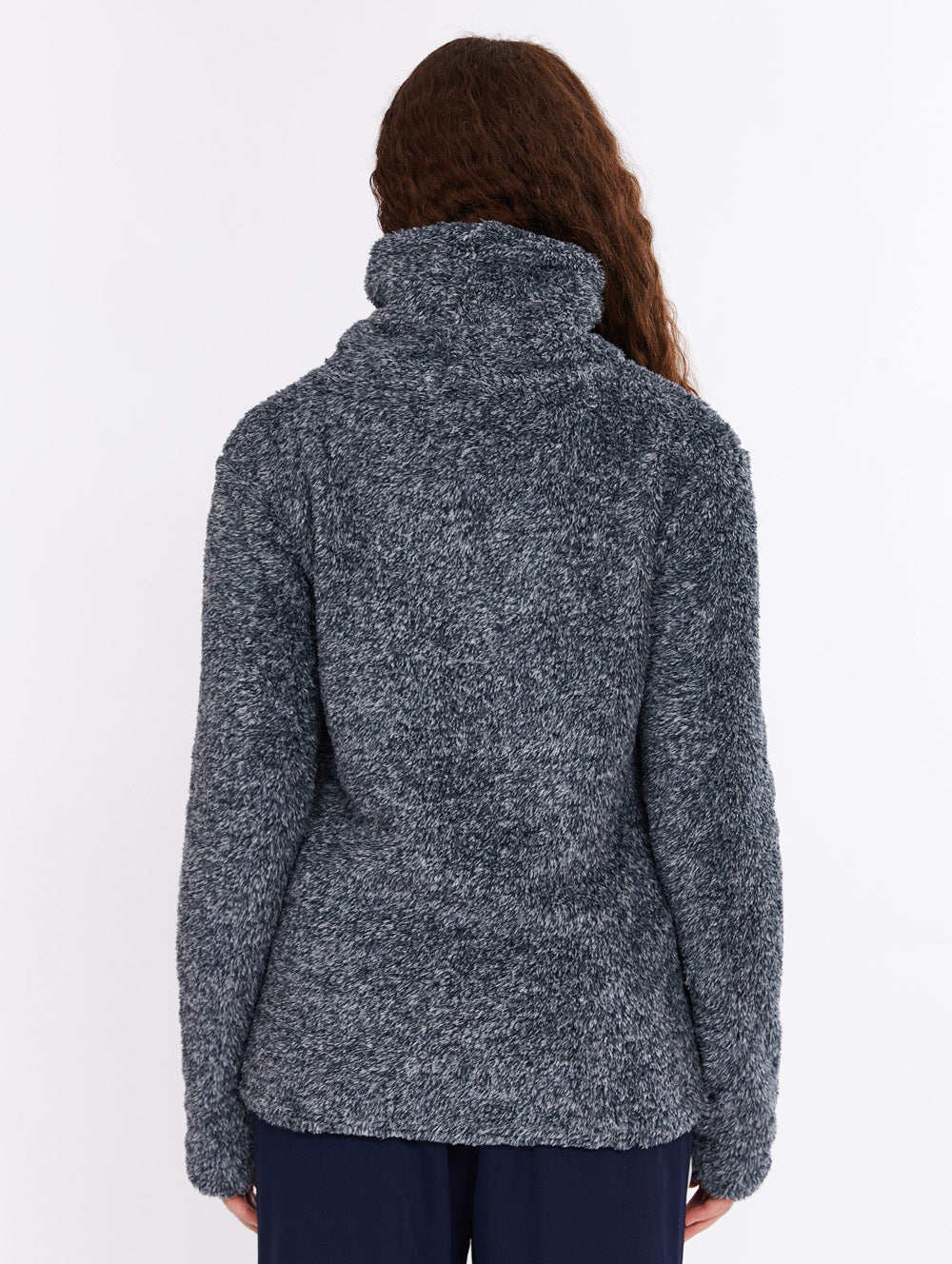 Cowl neck sherpa pullover hotsell