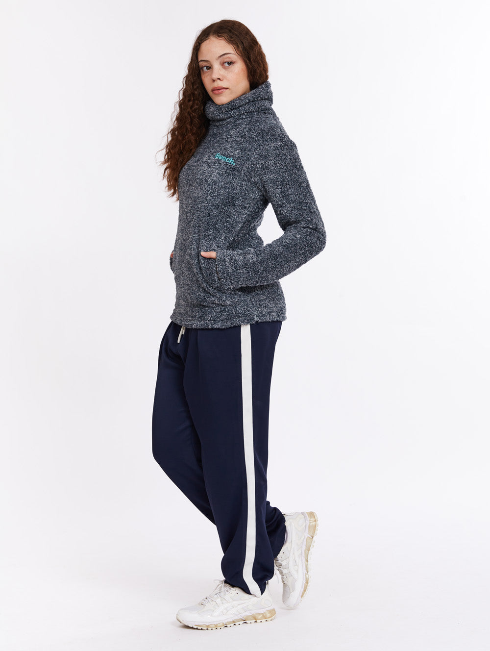 Gina Teddy Fleece Cowl Neck Pullover