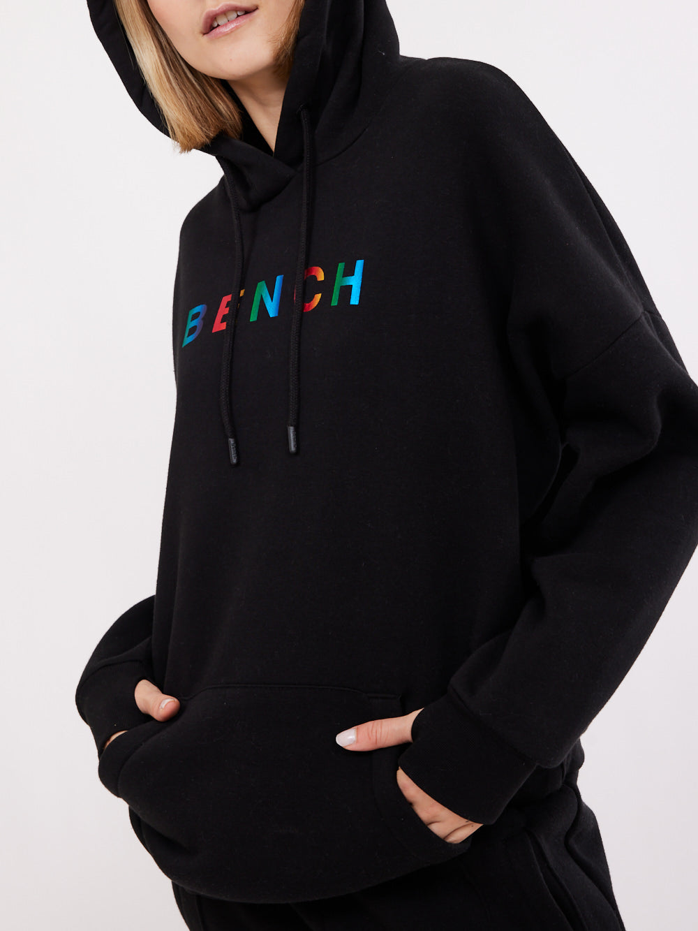 Sweat à capuche oversize Loxley Rainbow Foil - BN4E120660